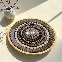 Luxury Stainless Steel Platter – Giovanni Signature Chocolate Selection صحن استانلس ستيل كبير مع تشكيلة سيجنتشر من جيوفاني