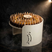 ستاند أكريليك فوركس مع حفر وشوكولاتة زجاجات | Engraved Acrylic & Forex Stand – Chocolate Bottles