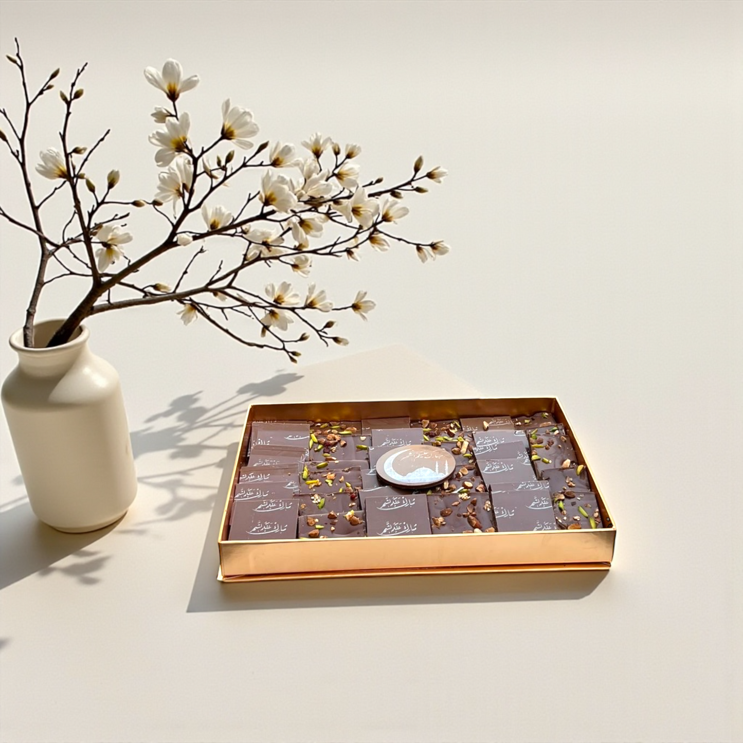 Al Darawish Box with Printed Chocolate “Ramadan Mubarak” بوكس الدراويش مع شوكليت مطبوع “مبارك عليكم الشهر”