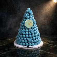 هرم مخمل أزرق شوكولاتة بمبون | Blue Velvet Bonbon Chocolate Pyramid