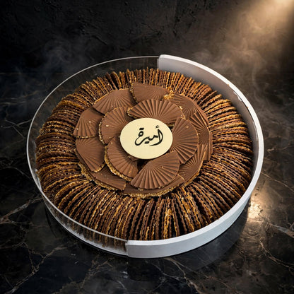 ستاند أكريليك دائري شوكولاتة السمسم مروحة | Round Acrylic Stand – Sesame Chocolate Fan