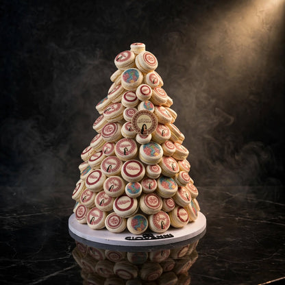 هرم مكرون مطبوع – الشكل الأول | Printed Macaron Pyramid – Design 1