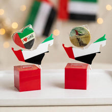 بوكس توزيعات شوكولاتة مع خريطة الإمارات وستيك | UAE Map Chocolate Favor Box with Stick