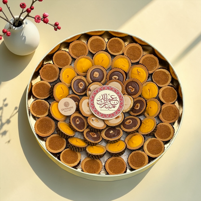 Petit Four Cups with Saffron, Nutella, Kinder &amp; Lotus بوكس بيتي فور كاب زعفران ونوتيلا وكيندر ولوتس