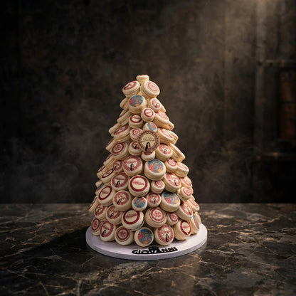 هرم مكرون مطبوع – الشكل الأول | Printed Macaron Pyramid – Design 1