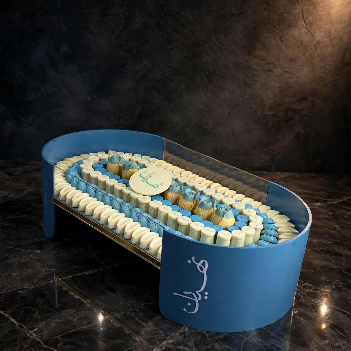 ستاند أوفال بيبي أزرق | Blue Oval Baby Stand