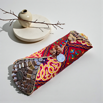 Luxury Palm Basket with Dates & Chocolate Larg  سلة خوص فاخرة بالتمور والشوكولاتة كبيرة