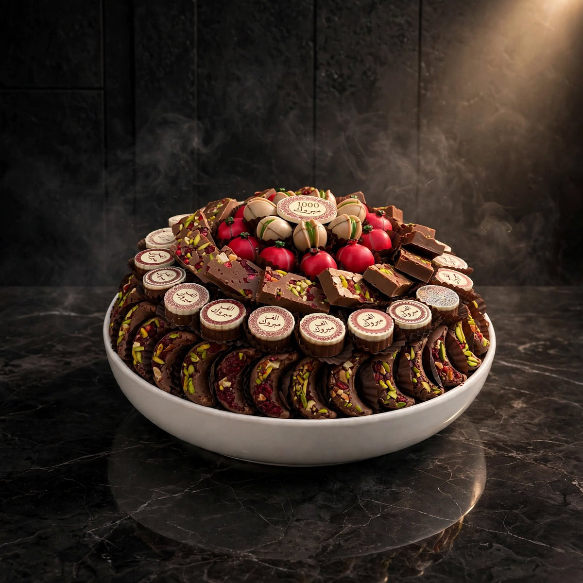 صحن بورسلين شوكولاتة مشكلة مفتوحة | Porcelain Plate – Open Assorted Chocolate