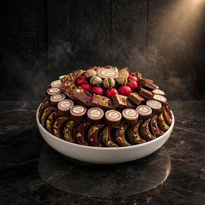 صحن بورسلين شوكولاتة مشكلة مفتوحة | Porcelain Plate – Open Assorted Chocolate