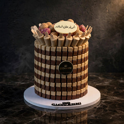 هرم ستيك مع ترافل ومربعات شوكولاتة صغيرة | Stick Pyramid with Truffles & Mini Chocolate Squares
