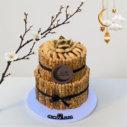 Luxury French Savory Pyramid with Cheese, Lurpak Butter & Arabic Spicesهرم موالح فرنسي فاخر بالجبنة وزبدة لورباك مع توابل عربية — 1 كجم