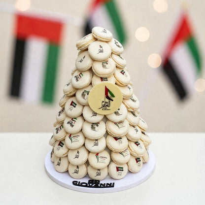 هرم ماكرون مطبوع ليوم العلم | UAE Flag Day Printed Macaron Pyramid