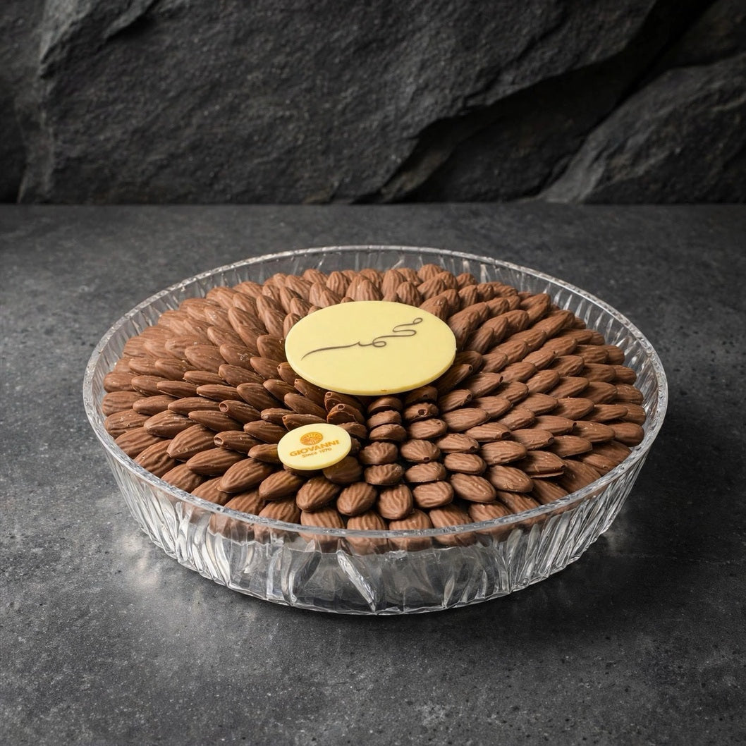 صينية أكريليك بغطاء – شوكليت باللوز | Acrylic Tray with Lid – Almond Chocolate