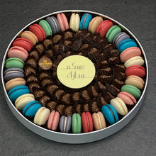 صينية كرتون ماكرون وشوكليت | Macaron & Chocolate Cardboard Tray