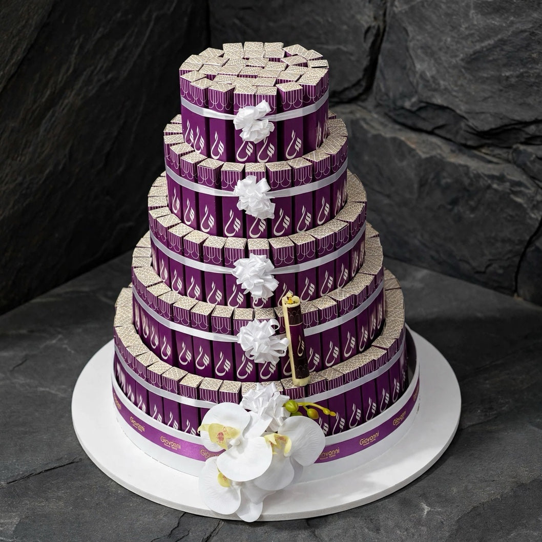 هرم فاين فير خماسي الطوابق – 170 قطعة | Five-Tier Fine Fair Chocolate Pyramid – 170 Pieces