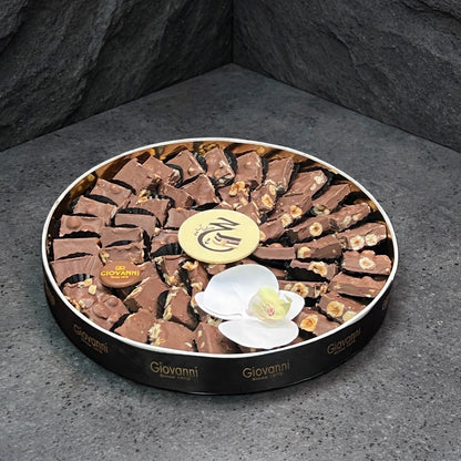 صحن كرتون – شوكولاتة جياندويا بوندو | Gianduja Chocolate Cardboard Tray