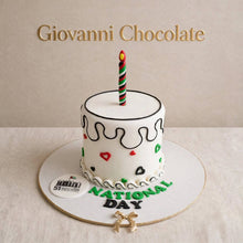 National Day doodle cake with candle | GC-100