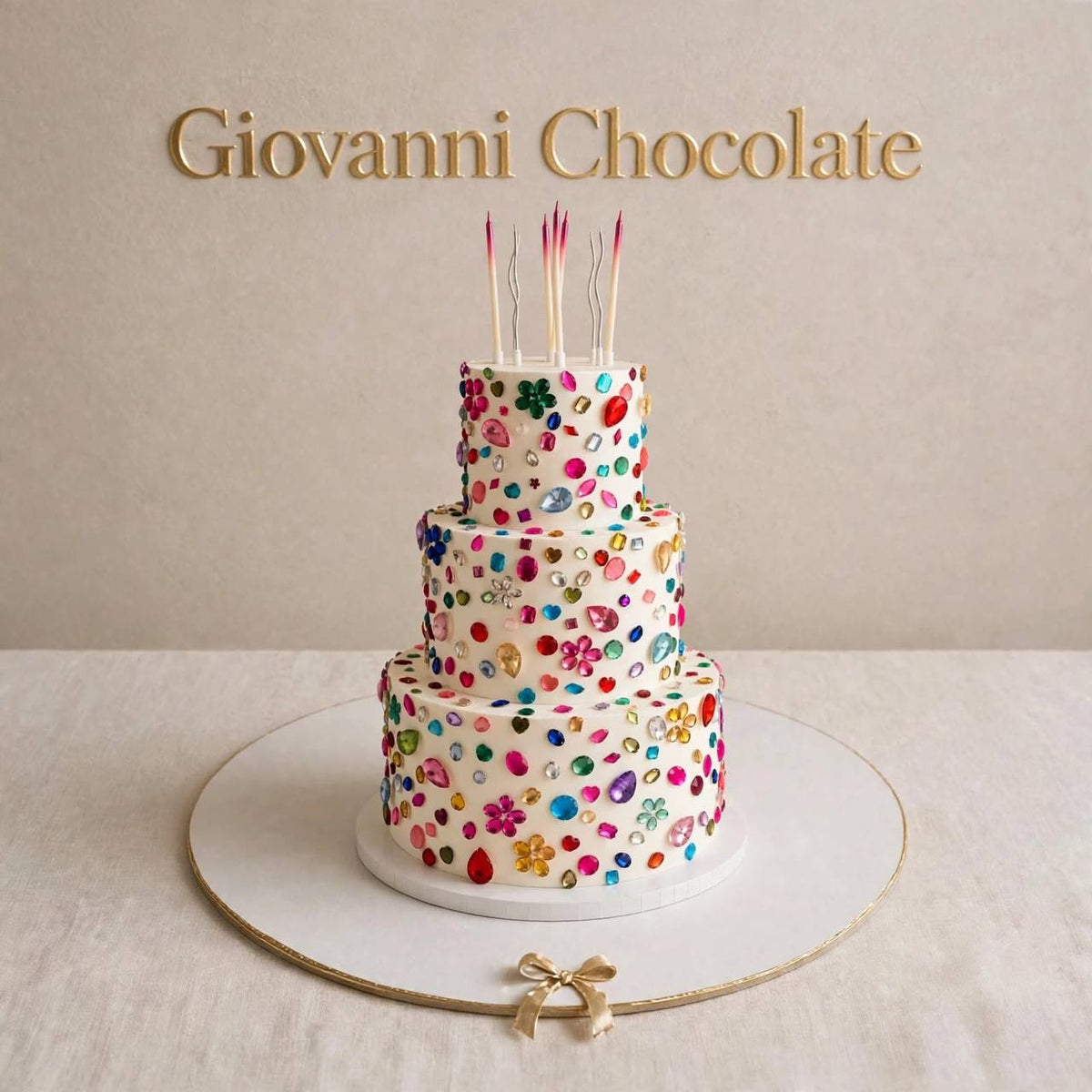 Three-tier jewelled birthday cake | GC-44