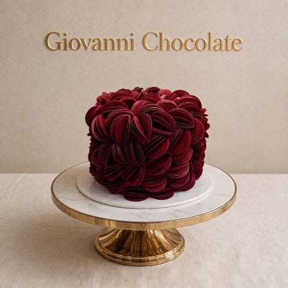 Burgundy petal couture cake GC-46