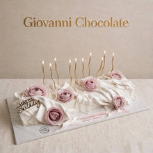 Rectangular birthday cake with dusty-pink roses | GC-49