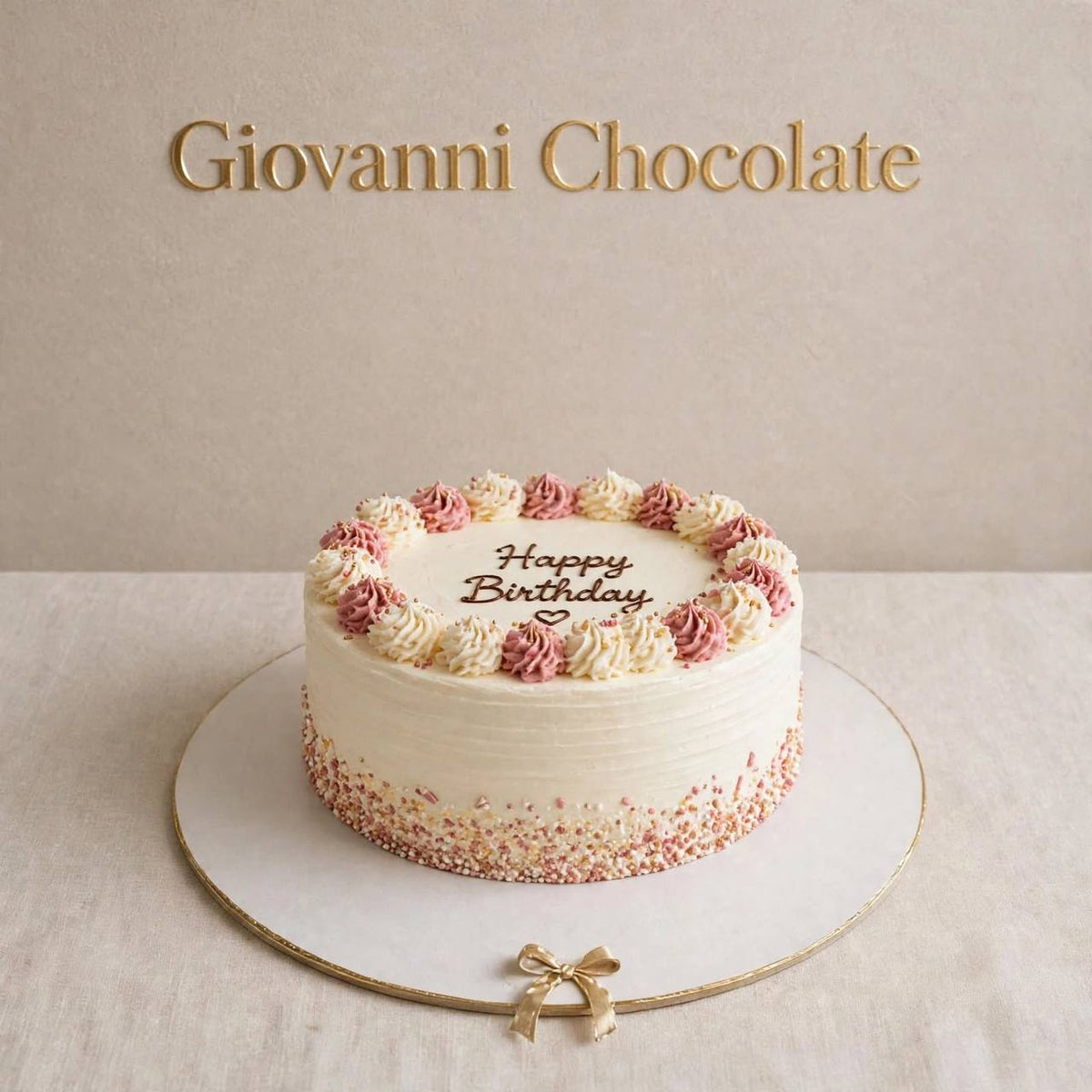 Birthday cake with pastel buttercream rosettes | GC-69
