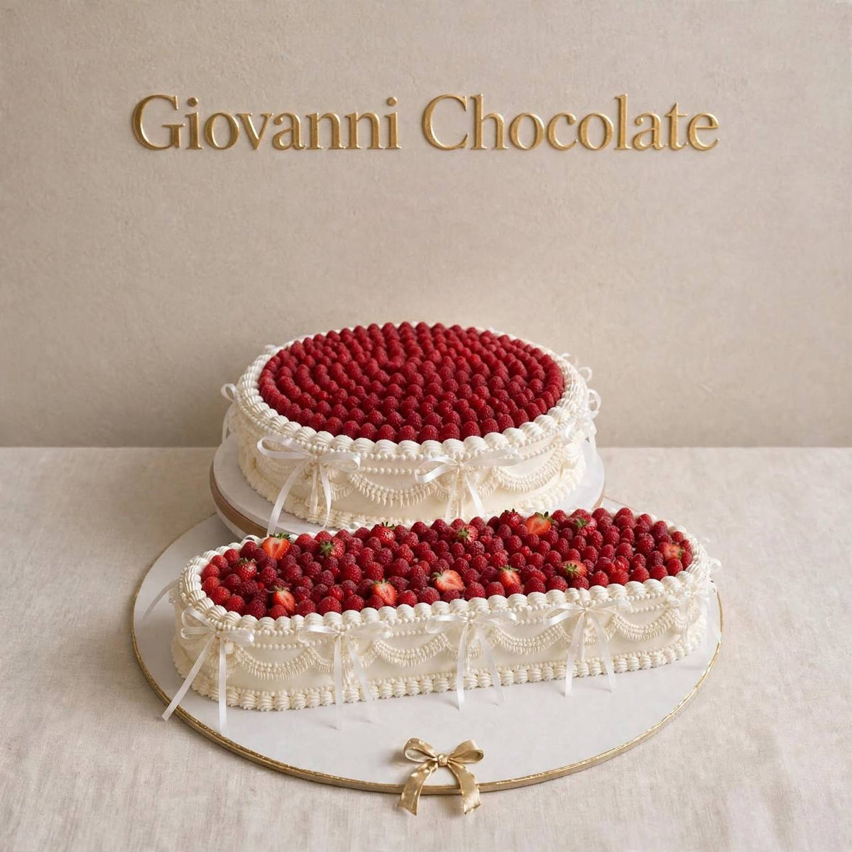 Twin raspberry celebration cake | GC-85