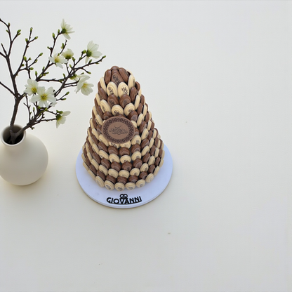 Luxury Ramadan Printed Bonbon Chocolate Pyramid – 1.5 kg هرم شوكليت بونبون فاخر بطباعة ثيم رمضان – 1.5 كجم