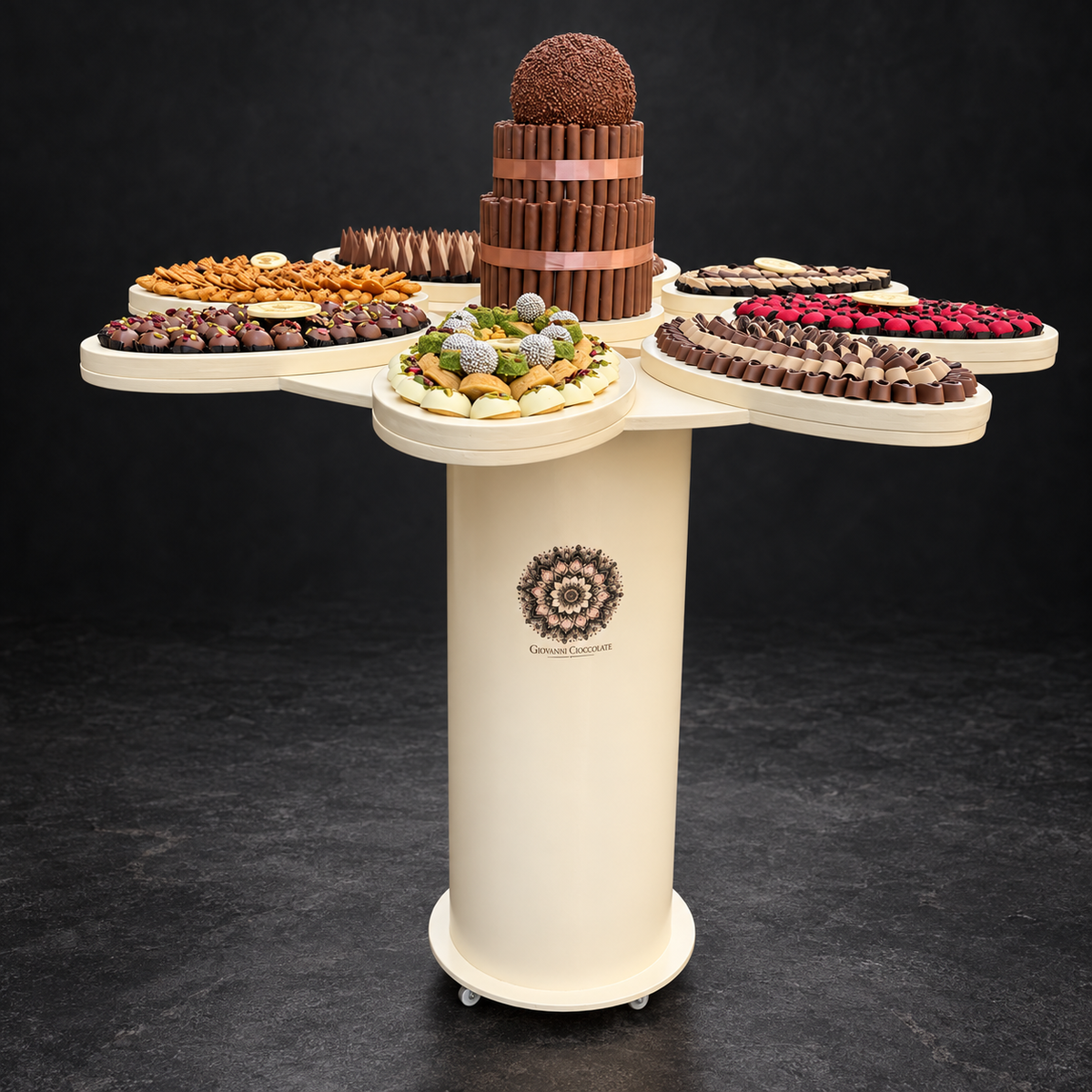 ستاند جيوفاني للضيافة الفاخرة (٨ صحون) – Giovanni Luxury Hospitality Stand (8 Platters) – صورة 4