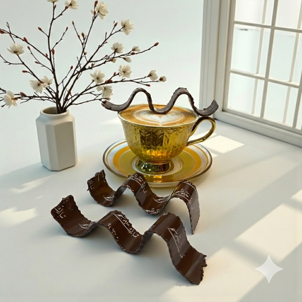 Majestic Spiral Coffee Stick Chocolate – Mubarak Al Shahr Print (18 cm) – Ramadan Edition ماجستيك – شوكليت كوفي ستيك  بطباعة مبارك الشهر (18 سم) – إصدار رمضان