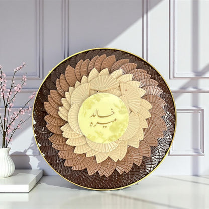 Chocolate Fan Plate With Premium Copper Plate مع صحن نحاس فاخر صحن شوكليت مروحة ميكس
