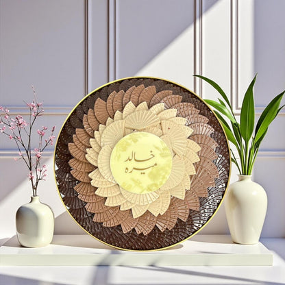 Chocolate Fan Plate With Premium Copper Plate مع صحن نحاس فاخر صحن شوكليت مروحة ميكس
