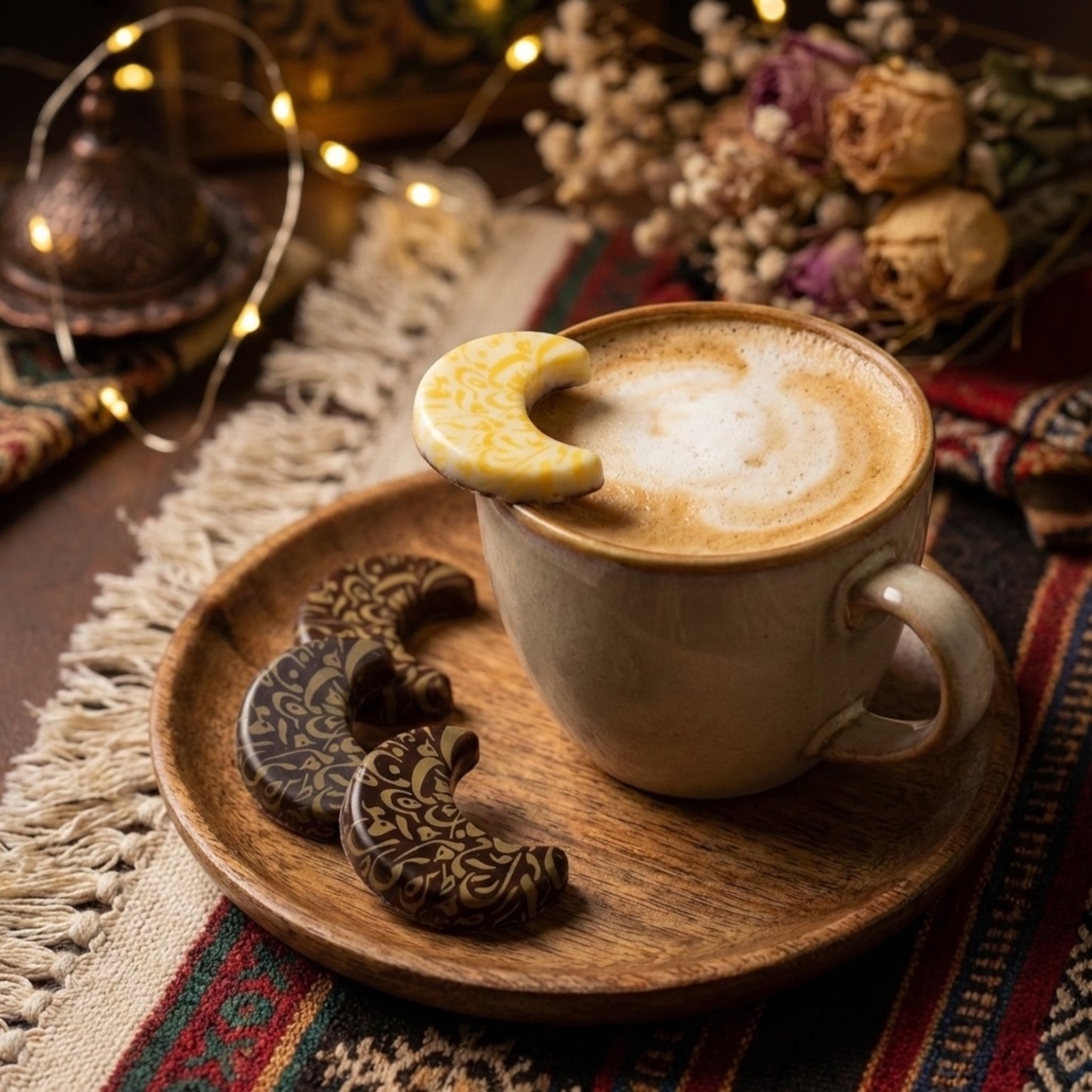 Ramadan Crescent Chocolate – Coffee & Beverage Collection with Arabic Print هلال رمضان للشوكليت – تشكيلة القهوة والمشروبات مع طباعة عربية