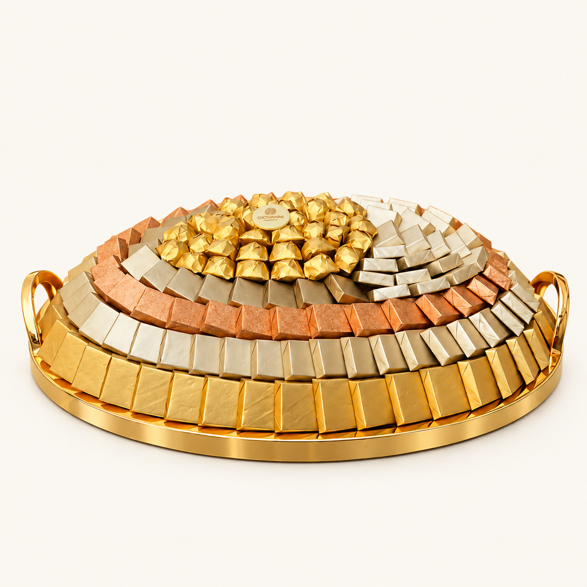 صينية شوكولاتة مغلفة ذهبية | Golden Wrapped Chocolate Tray