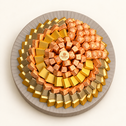 صحن جلد شوكولاتة مغلفة | Leather Wrapped Chocolate Tray