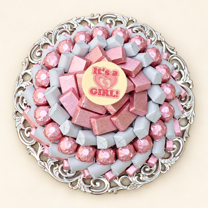 صحن أكريليك شوكولاتة مغلفة مواليد | Newborn Acrylic Chocolate Tray