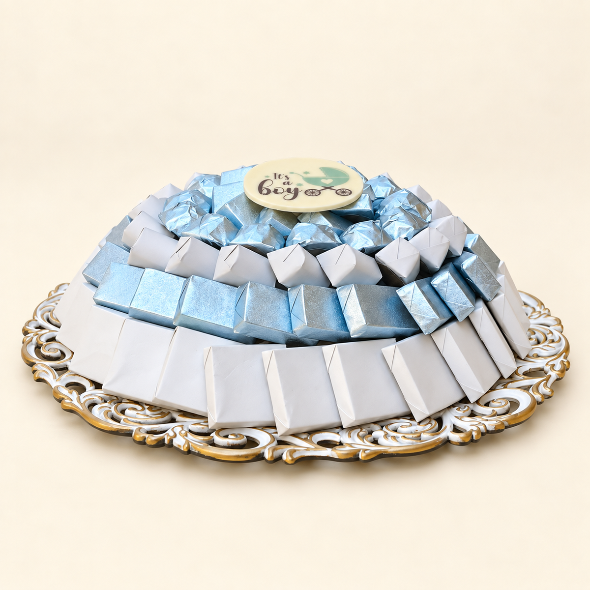 صحن أكريليك شوكولاتة مغلفة مواليد وسط | Medium Newborn Acrylic Chocolate Tray