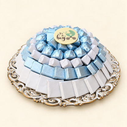 صحن أكريليك شوكولاتة مغلفة مواليد وسط | Medium Newborn Acrylic Chocolate Tray