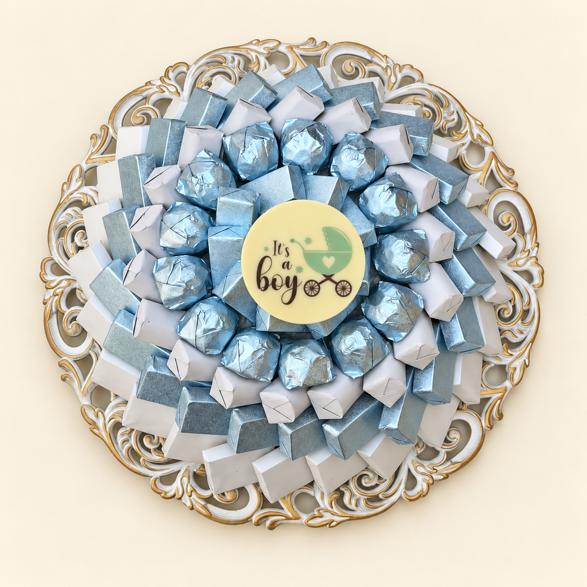 صحن أكريليك شوكولاتة مغلفة مواليد وسط | Medium Newborn Acrylic Chocolate Tray