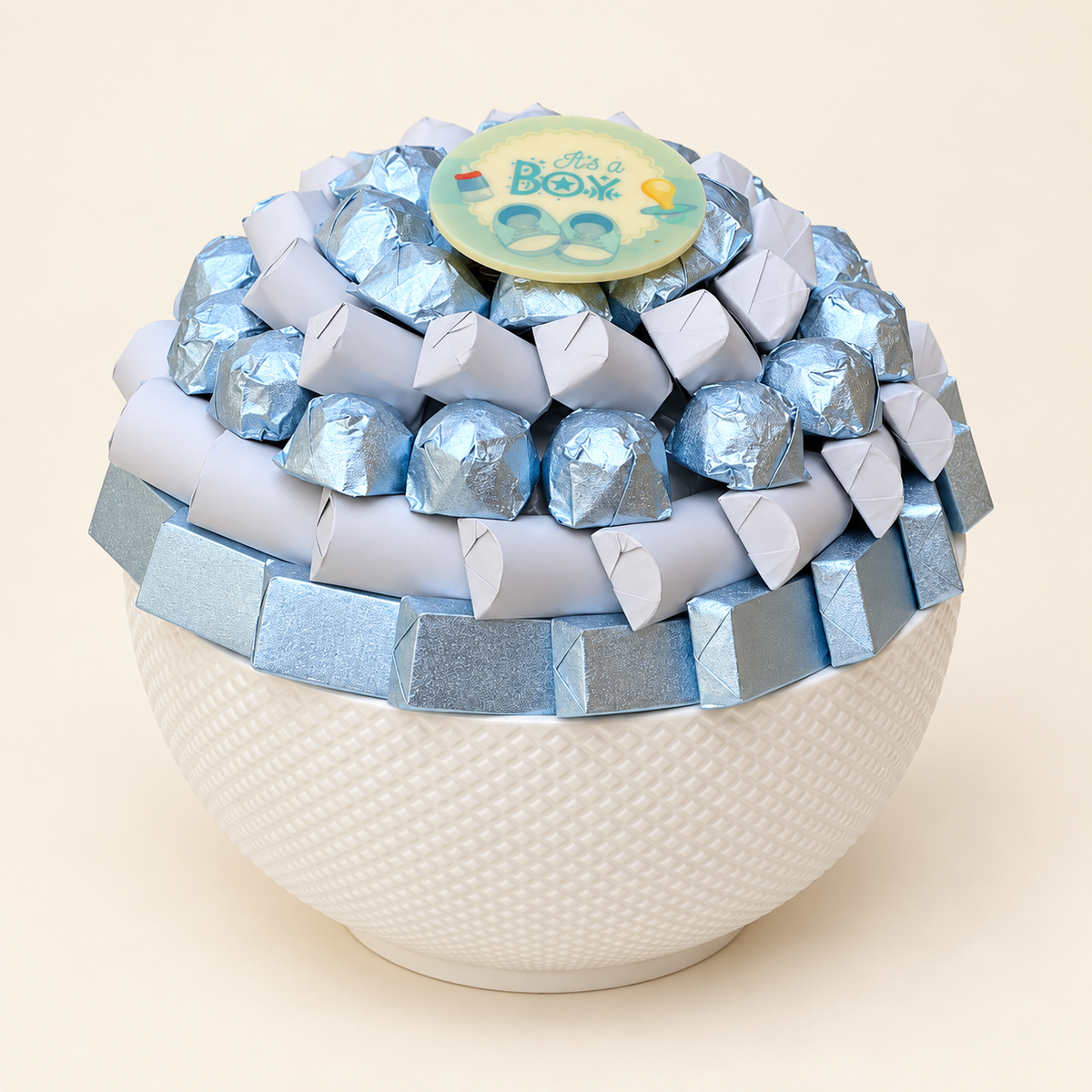 صحن سيراميك شوكولاتة مغلفة مواليد صغير | Small Newborn Ceramic Chocolate Tray