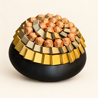 صحن سيراميك شوكولاتة مغلّفة | Ceramic Plate with Wrapped Chocolate
