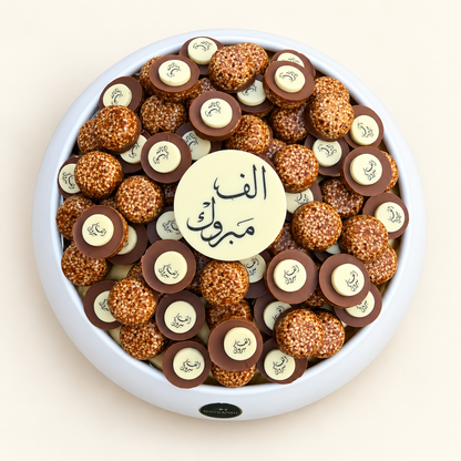 صحن سيراميك كورشية سمسم | Ceramic Platter with Sesame Kurshia Chocolate