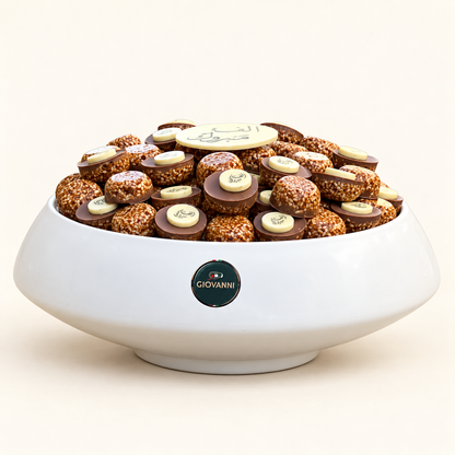 صحن سيراميك كورشية سمسم | Ceramic Platter with Sesame Kurshia Chocolate