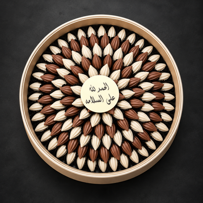 صحن جلد دائري | Round Leather Tray