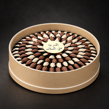 صحن جلد دائري | Round Leather Tray