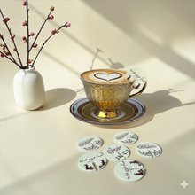 Eid Al Fater Coffee Chocolate Discs with Hole – 35 Pieces (Printable) شوكليت كوفي لعيد الفطر مثقوبة للطباعة – 35 قطعة