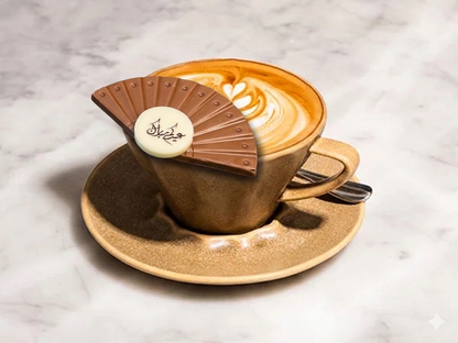 Eid Al Fater Fan-Shaped Chocolate Drink Toppers – 20 Pieces  شوكليت مروحة للعيد الفطر مخصّصة لتزيين المشروبات – 20 قطعة