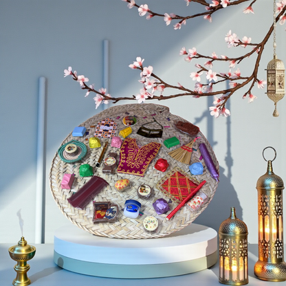 صحن تراثي من الخوص مع  شوكولا ميكس  – حق الليلة