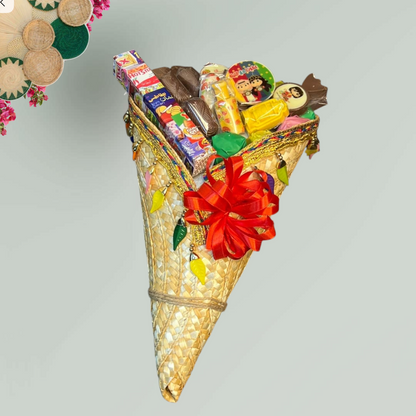 سلة تراثية من الخوص مع  شوكولا ميكس  – حق الليلة