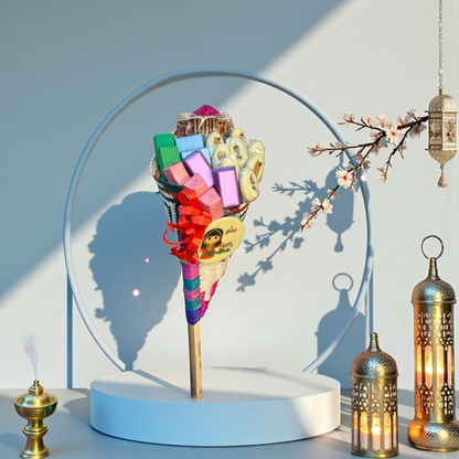 سلة تراثية من الخوص مع  شوكولا ميكس  – حق الليلة