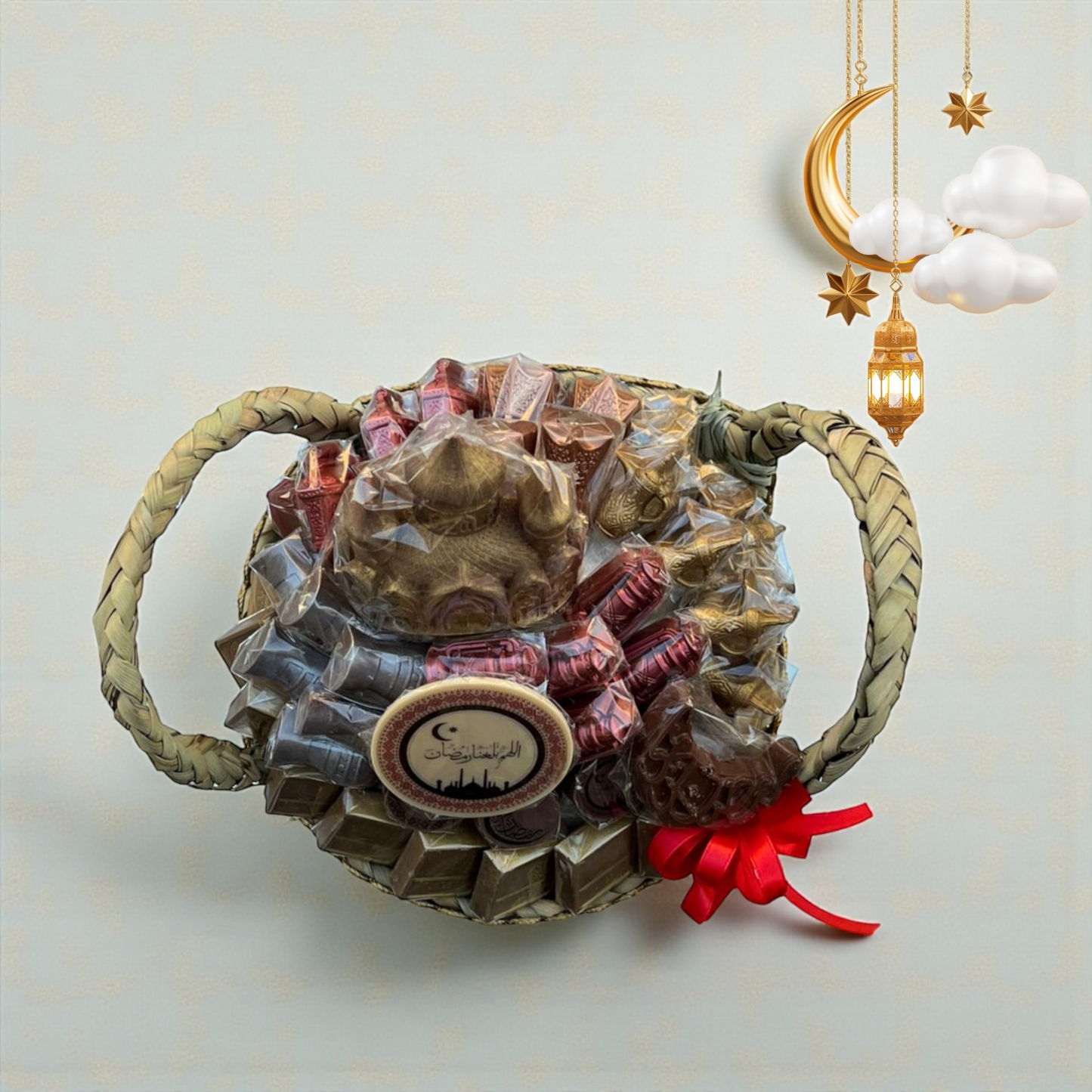 Luxury Palm Basket with  Chocolate سلة خوص فاخرة  بالشوكولاتة